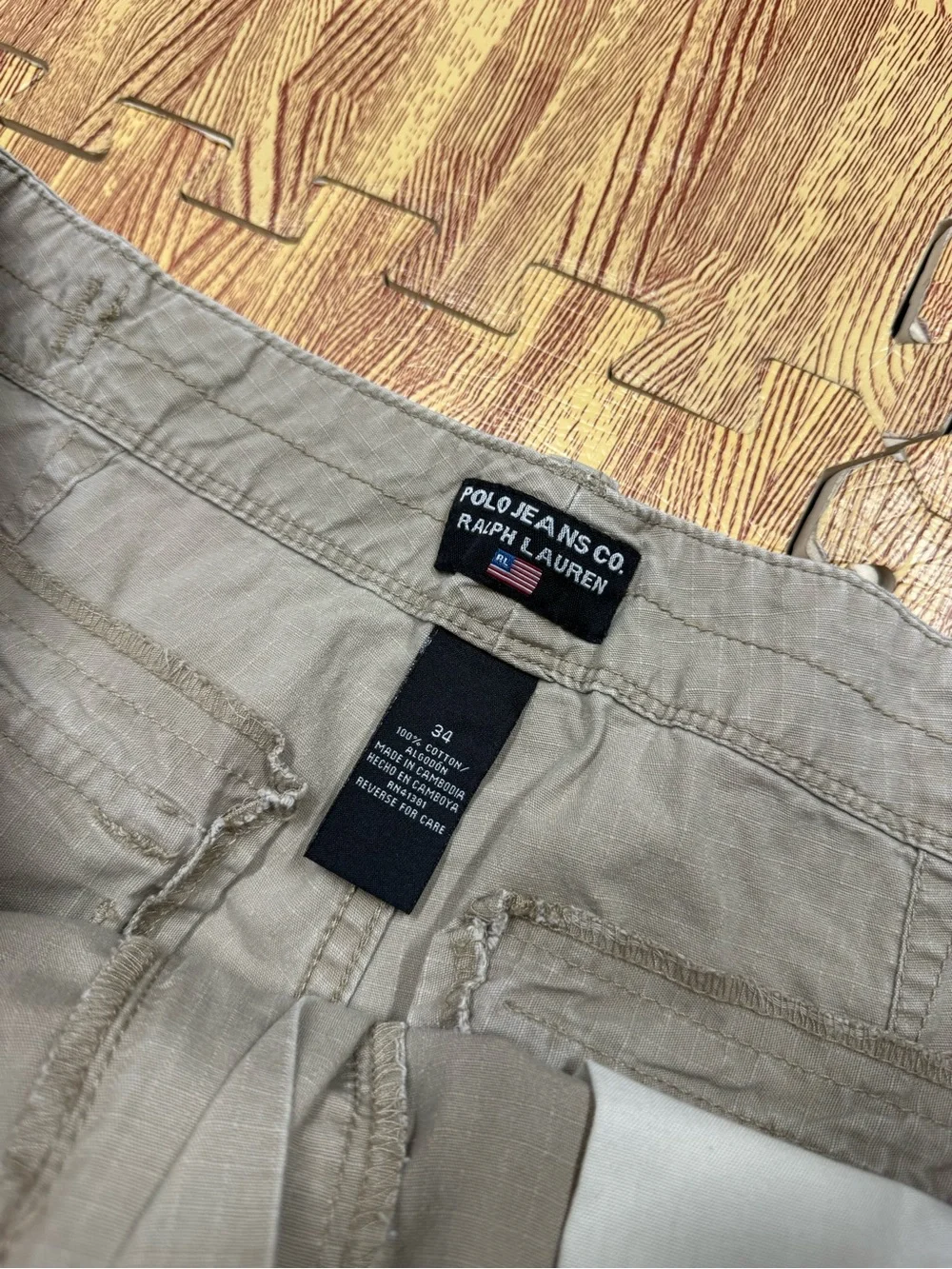 Vintage Polo Jeans Co Ralph Lauren Military Surplus Cargo Shorts Mens 34 Ripstop